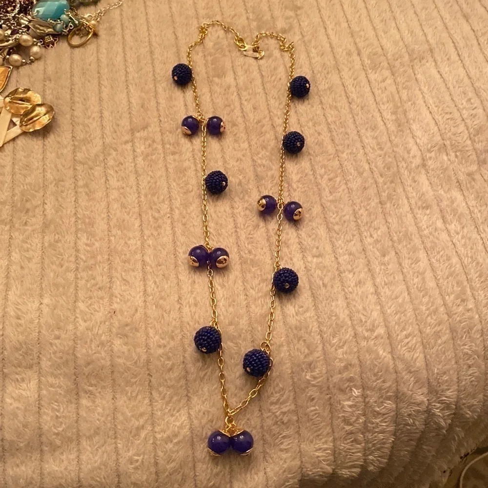 NWT J. Crew Blue Bead Necklace